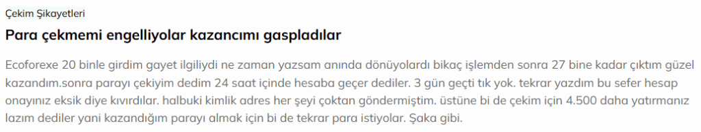 ecoforex şikayet