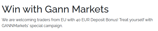 gann markets bonus