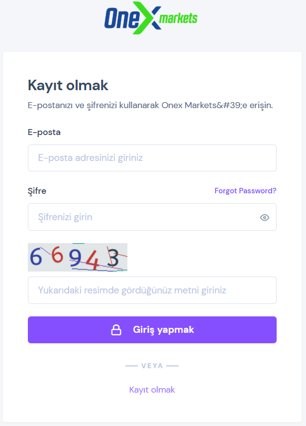 onex markets hesap türleri