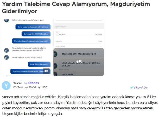 stonex şikayet