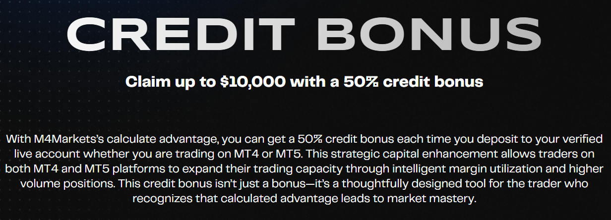m4markets bonus
