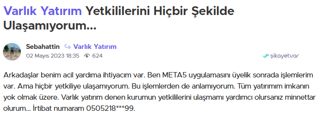 varlık katılım borsa şikayet