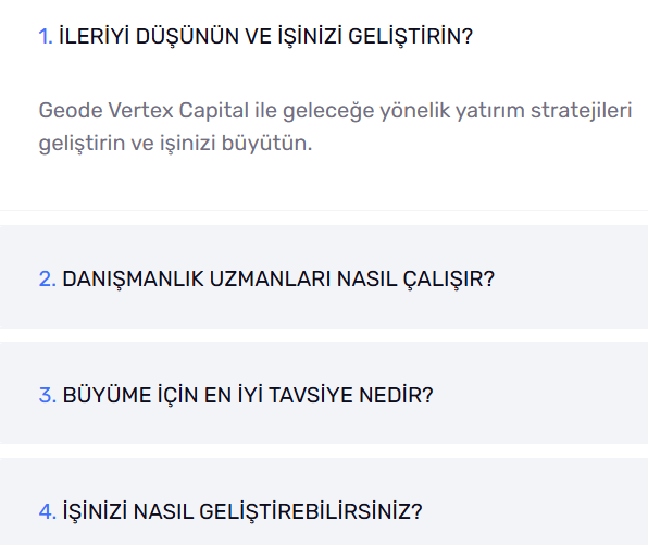 geode vertex capital hesap türleri