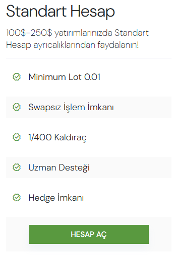 run markets hesap türleri