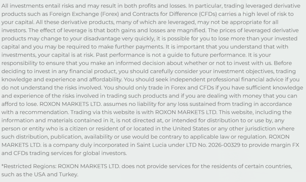 roxon markets lisans